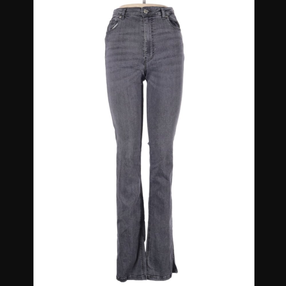 Zara Split Skinny Grey Jeans
